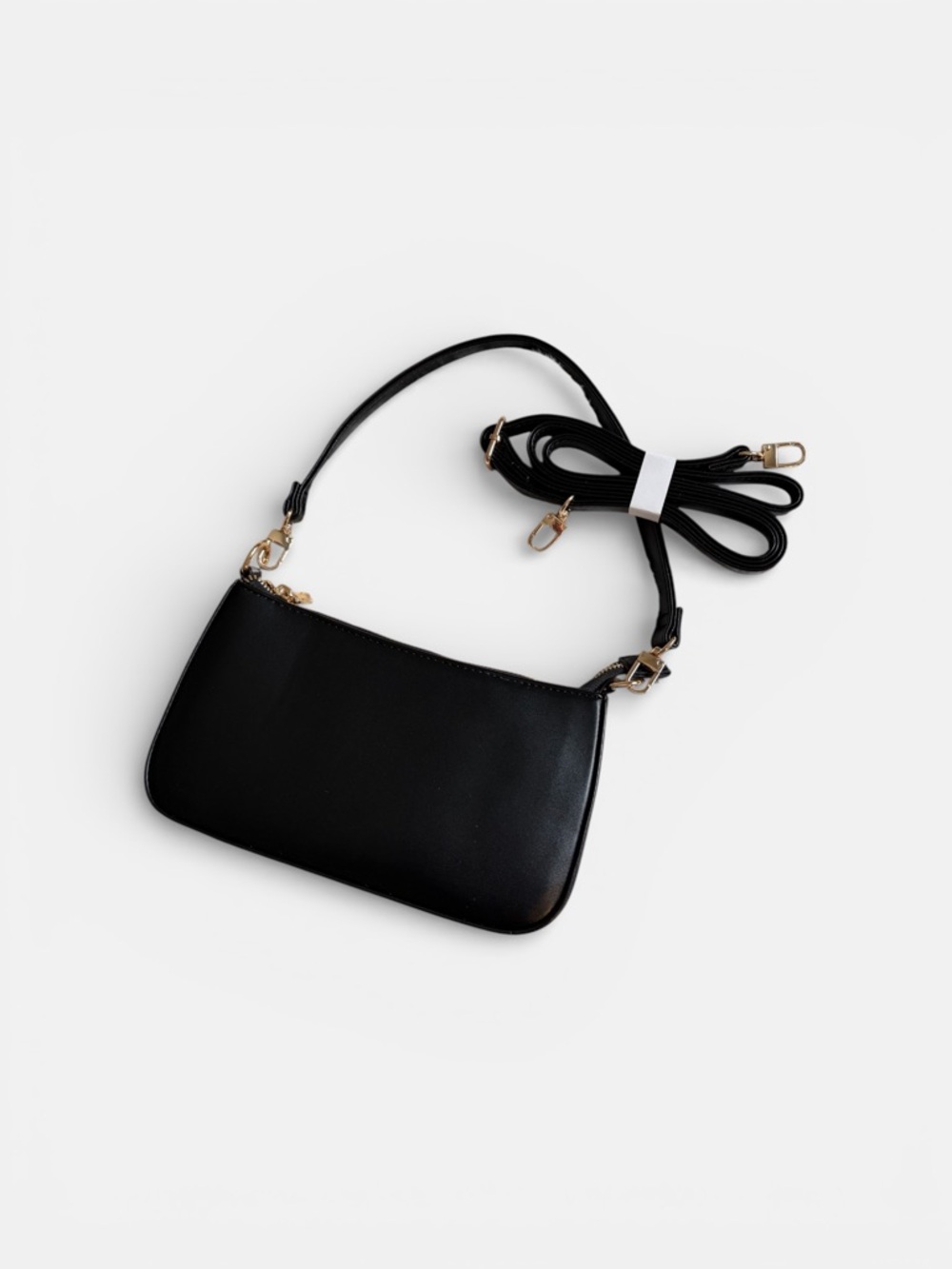 Amazon Essentials Black Crossbody Bag with Gold Hardware
